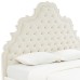 Carolina Cream Velvet Tufted Bed