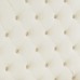 Carolina Cream Velvet Tufted Bed