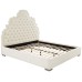 Carolina Cream Velvet Tufted Bed