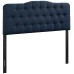 Annabel Navy Button-Tufted Fabric Headboard