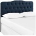 Annabel Navy Button-Tufted Fabric Headboard