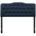 Annabel Navy Button-Tufted Fabric Headboard