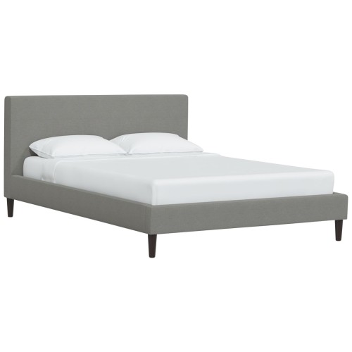 Alyssa Linen Gray Fabric Platform Bed